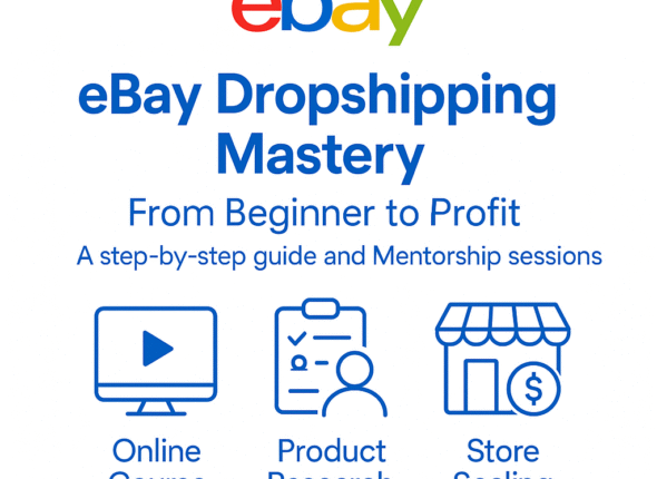 eBay Dropshipping Mastery & Mentorship Class: From Beginner to Profit. A step-by-step guide
