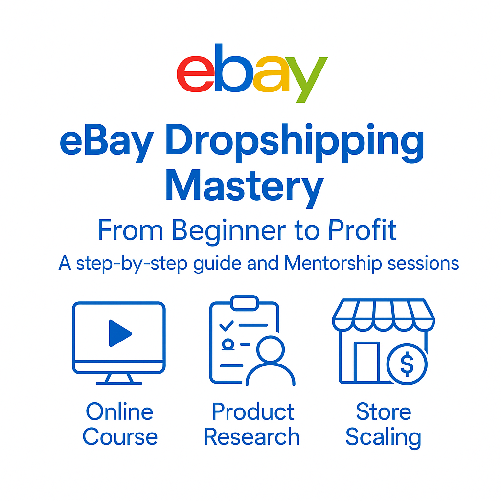 eBay Dropshipping Mastery & Mentorship Class: From Beginner to Profit. A step-by-step guide