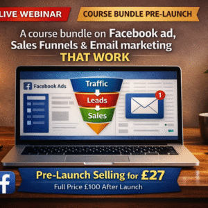 A live Pre‑lunch workshop on Facebook ad, Sales Funnel and Email Marketing stragtegies.